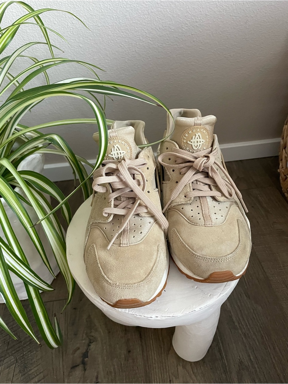 Nike Women's Suede Sneakers - Beige with Gum Soles